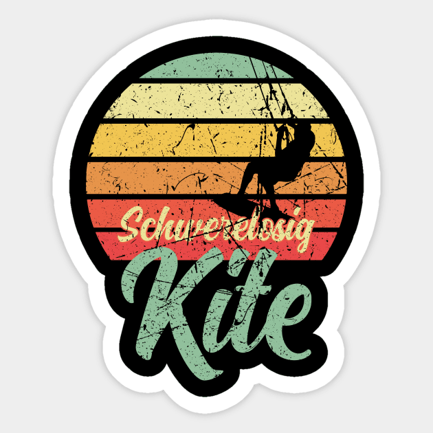 Funny saying kitesurfing vintage kitesurfer Sticker by jodotodesign